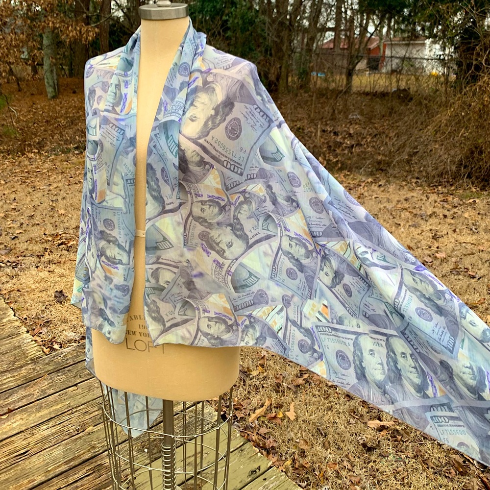 Large Money Print Scarf